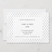 Invitation Minimal moderne encadré photo Collage Grad Party (Dos)