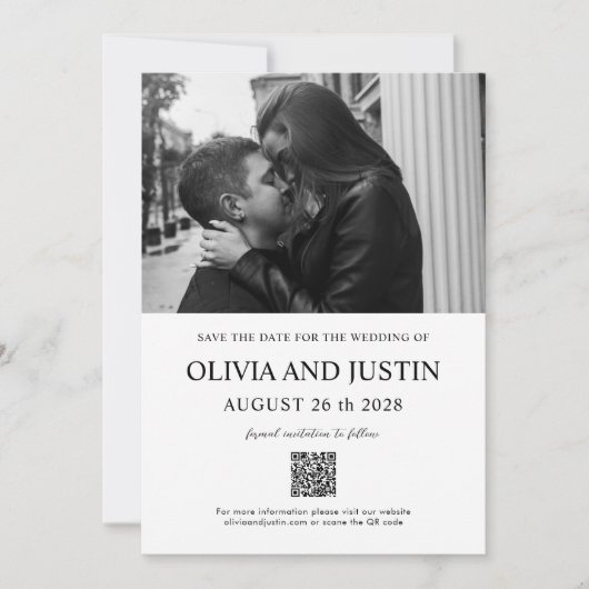 Invitation Minimal moderne Enregistrer la date (Devant)