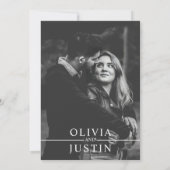 Invitation Minimal moderne Enregistrer la date (Dos)