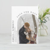 Invitation Minimal moderne Enregistrer la date Mariage photo (Debout devant)