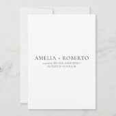 Invitation Minimal moderne Enregistrer la date Mariage photo (Dos)