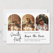 Invitation Minimal Moderne Enregistrer Le Collage Arc Date (Devant)