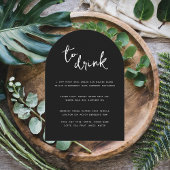 Invitation Minimal moderne | Menu Arch Drink