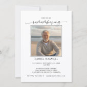 Invitation Minimal Photo Celebration of Life Funeral Memorial (Dos)