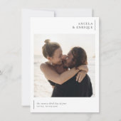 Invitation Minimal Romantique Élégant Typographie Mariage pho (Devant)