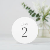 Invitation Minimal Round Table Numbers 1–19  (Debout devant)