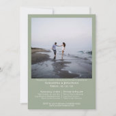 Invitation Minimal Sage Green Photo Wedding Rehearsal Dinner (Devant)