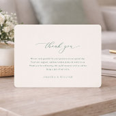 Invitation Minimal Sage Green Wedding Thank You Card