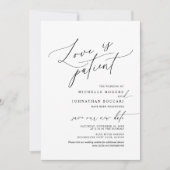 Invitation Minimal Simple, Amour chez le patient, mariage rep (Devant)