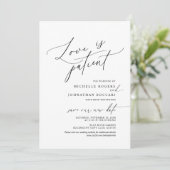 Invitation Minimal Simple, Amour chez le patient, mariage rep (Debout devant)