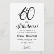 Minimal Sixty and Fabulous 60th Birthday Party