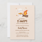 Invitation Minimal S'more Love Baby shower de feu de camp rus (Devant)