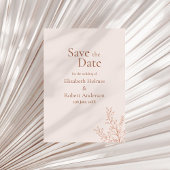 Invitation Minimal Terracotta Botanical Save the Date