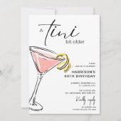 Invitation Minimal 'tini un peu plus vieux ! Cocktail fête d' (Devant)