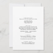 Invitation Minimal traditionnel Les deux parents accueillent  (Dos)