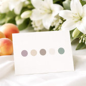 Invitation Minimal Wedding Attire Color Palette Card