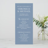 Invitation Minimal Wedding Ceremony Program Template  (Debout devant)