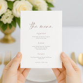 Invitation Minimal Wedding Reception Menu Card