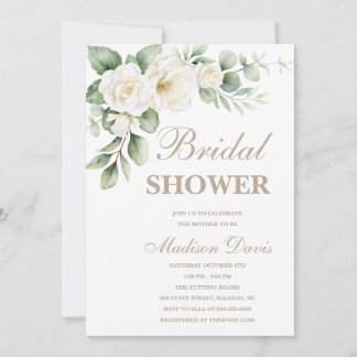 Invitation minimale à la douche nuptiale