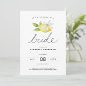 Invitation minimale à la douche nuptiale citron (Debout devant)