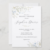 Invitation minimale à la douche nuptiale florale (Devant)