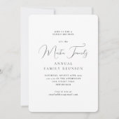 Invitation minimale à la réunion de famille classi (Devant)