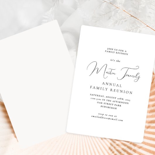 Invitation minimale à la réunion de famille classi