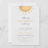 Invitation minimale au Baby shower solaire (Devant)