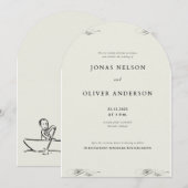 Invitation minimale avec design de doublure 2025 (Devant / Derrière)