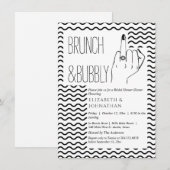 Invitation minimale de brunch et de boissons gazeu (Devant / Derrière)