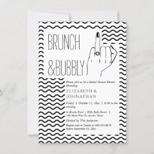 Invitation minimale de brunch et de boissons gazeu