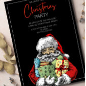 Invitation minimale de fête de Noël du Père Noël, 