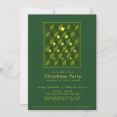 Invitation minimale de fête de Noël verte inspirée (Devant)