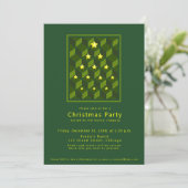 Invitation minimale de fête de Noël verte inspirée (Debout devant)