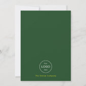 Invitation minimale de fête de Noël verte inspirée (Dos)