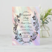 Invitation minimale de fiançailles florales (Debout devant)