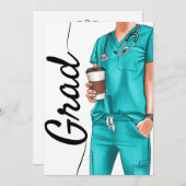 Invitation minimale de graduation RN (Devant / Derrière)