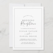 Invitation minimale de réception de mariage en arg (Devant)