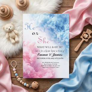Invitation minimale de révélation du sexe Rose & B