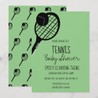 Invitation minimale de tennis pour une baby shower