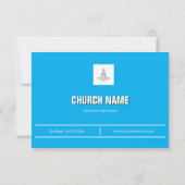 Invitation minimale d'église bleu clair (Dos)