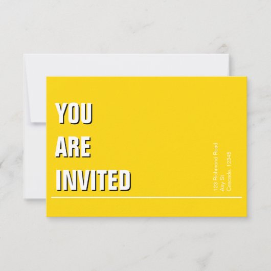 Invitation minimale d'église en or (Devant)