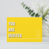 Invitation minimale d'église en or (Debout devant)