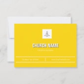 Invitation minimale d'église en or (Dos)