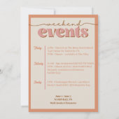 Invitation minimale du week-end de bachelorette (Dos)