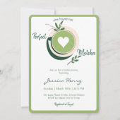 Invitation Minimale Elle A Trouvé Sa Fête des mariées Matcha (Devant)