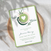 Invitation Minimale Elle A Trouvé Sa Fête des mariées Matcha