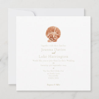 Invitation minimale en aquarelle avec motif de coq