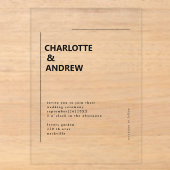 Invitation minimale et moderne (Recto)