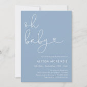 Invitation minimale et moderne de shower de bébé b (Devant)